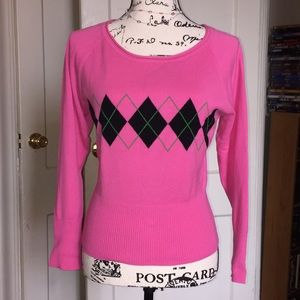 EUC MixIT stretch pink scoop neck sweater